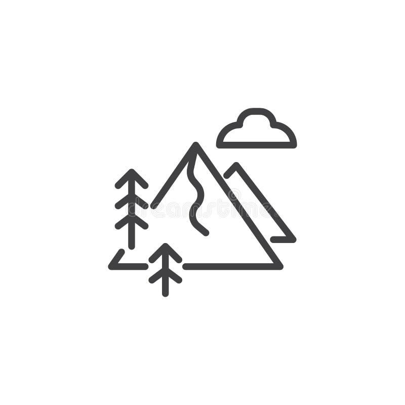 Free Free 151 Outline Simple Mountain Svg SVG PNG EPS DXF File