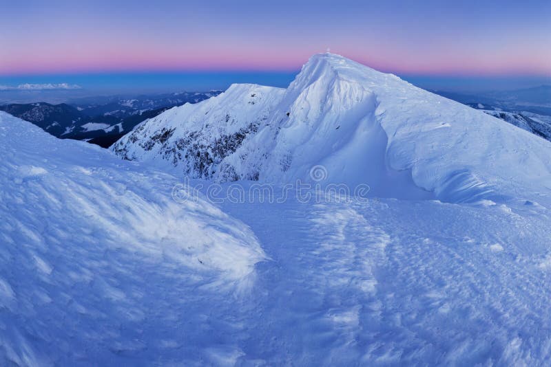 Mountain landscape panoramic view with blue sky Gorgeous winter sunset in mountains, Alps. Colorful outdoor scene, Christmas. stock images Mountain landscape panoramic view with blue sky Gorgeous winter sunset in mountains, Alps. Colorful outdoor scene, Christmas. stock images