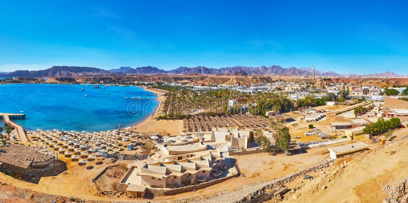 Panorama of El Maya Bay Beaches, Sharm El Sheikh, Egypt Stock Photo ...