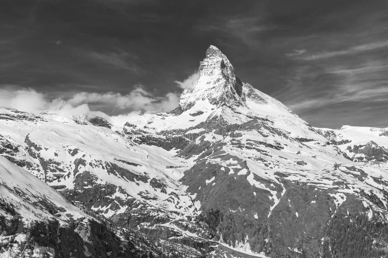 Mountain Matterhorn, Zermatt, Switzerland Stock Photo - Image of ...