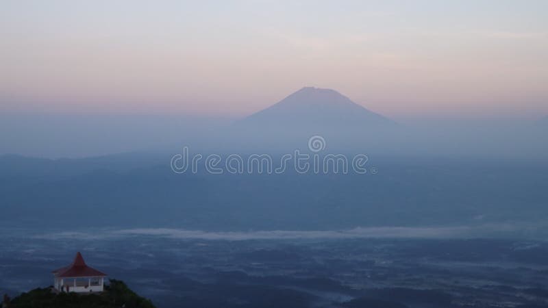 Mountain Merbabu in Andong stock photo