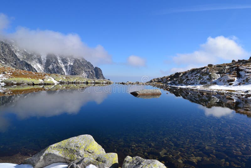 Mountain nature blue sky green park wood clouds lake reflex nice