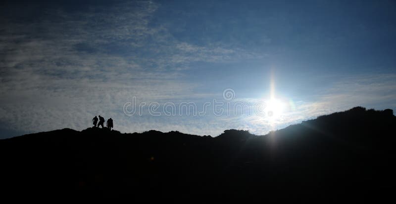 Mountain panorama at sunrise