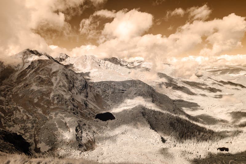 Mountain panorama view from Volovec in Slovakia