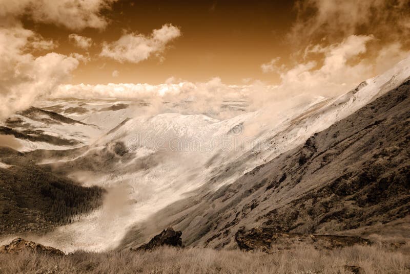 Mountain panorama view from Volovec in Slovakia