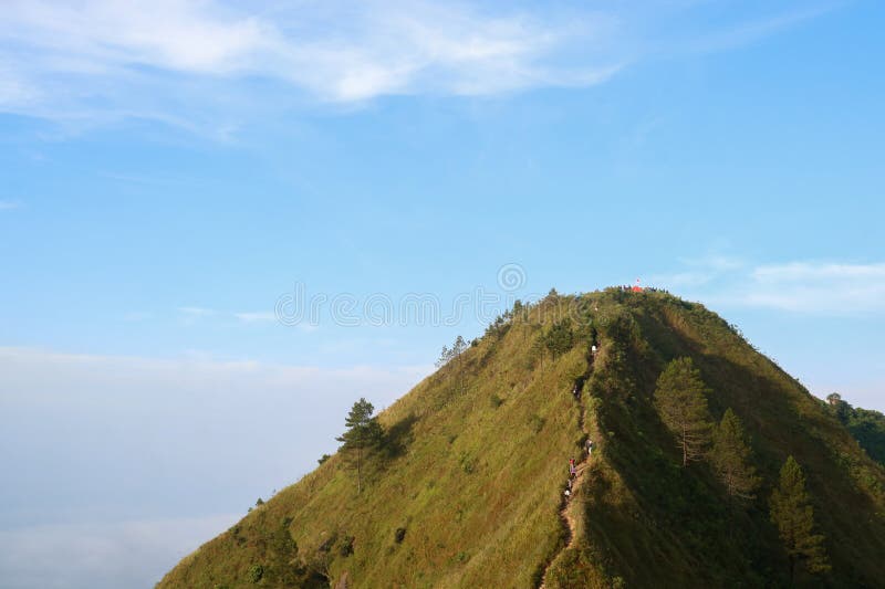 Mountain peak Andong on sunny day royalty free stock photos