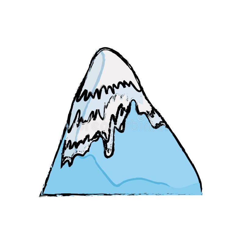 Mountain peak landscape stock illustration. Illustration of hiking ...