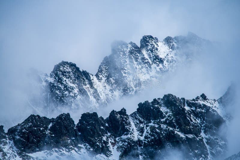 Mountain peak view from Krivan in slovakia