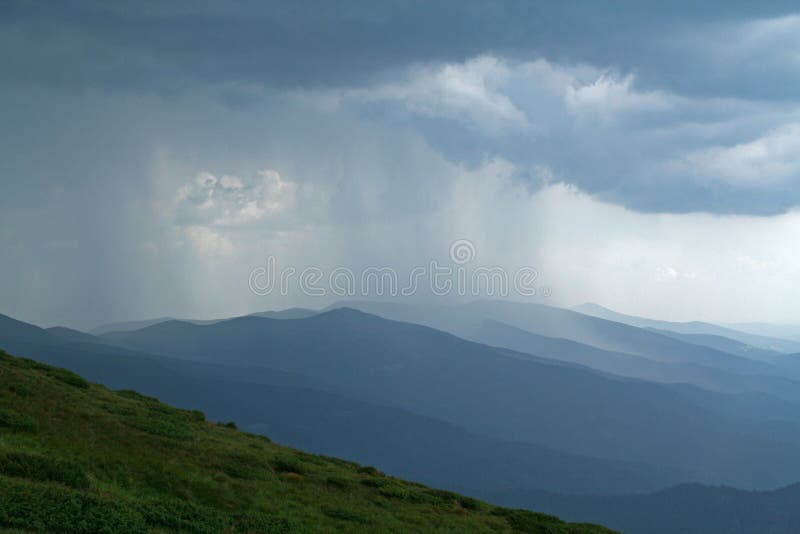 Mountain rain stock image. Image of weather, carpathians 15970017