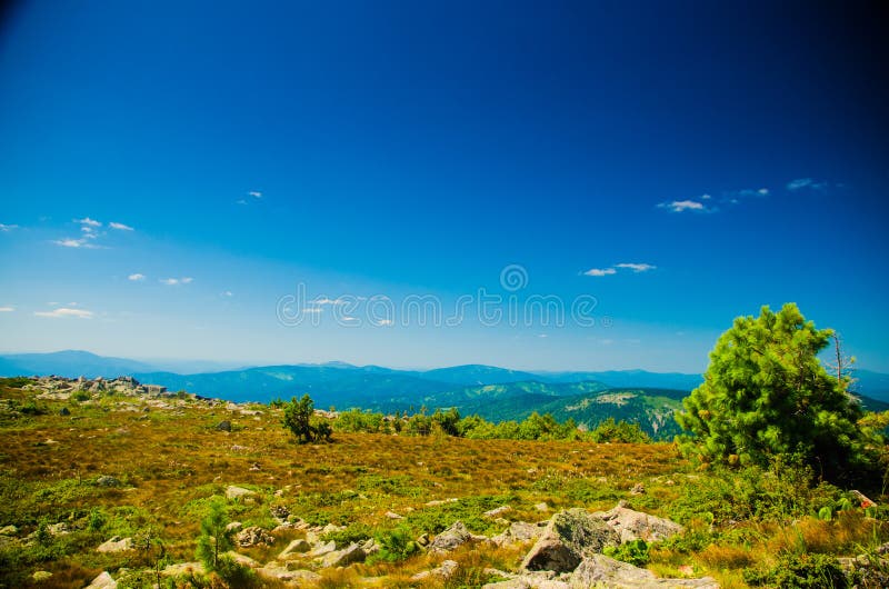 Mountain Range. Big High Hills in Green Stock Image Image of summer