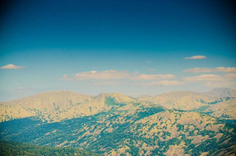 Mountain Range. Big High Hills in Green Stock Photo Image of forest