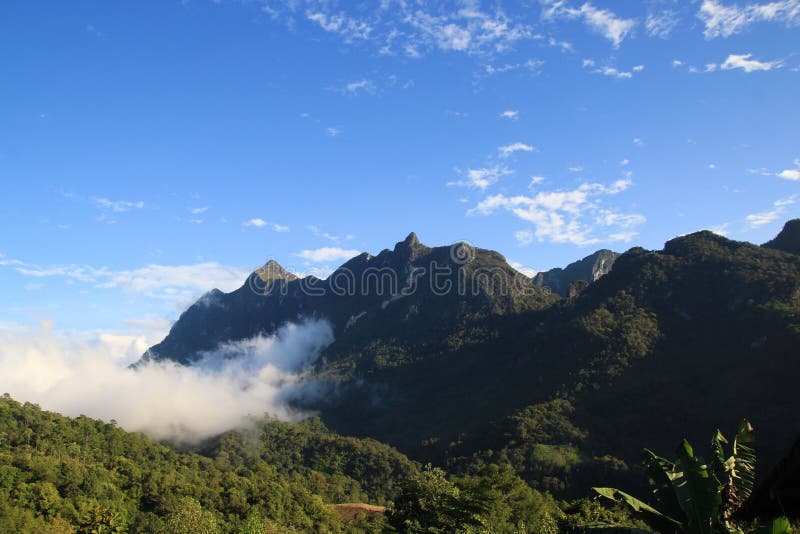 Mountain range in Chiang Mai, Thailand stock image