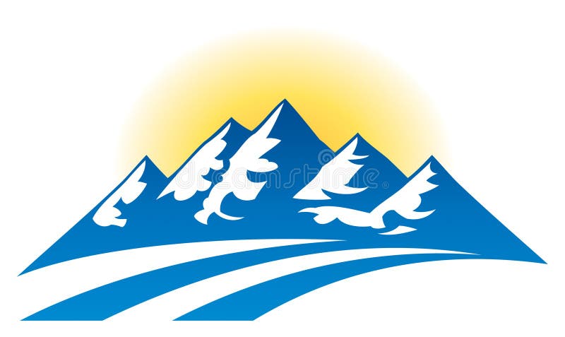 Mountain Range Logo vector illustration