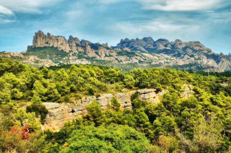 Mountain Range in Spain Odena Stock Image Image of nature, beautiful