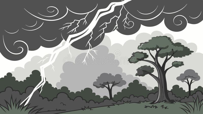 Mountain Range with Storm Clouds Landscape, vector design Generative AI vector illustration