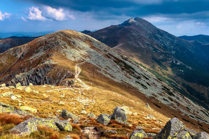 Mountain ridge with the highest peak Dumbier.