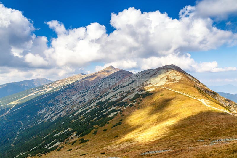 Mountain ridge with the peak Chopok.