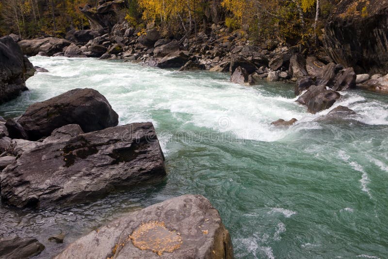 Mountain river stock photo. Image of river, rock, foliage 11933862
