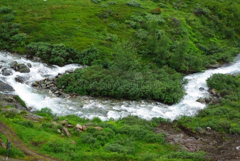 Mountain river in Norway