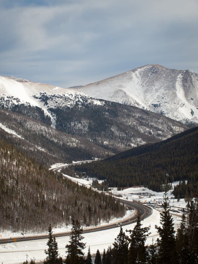 Mountain Road stock image. Image of snow, peak, road 22960743