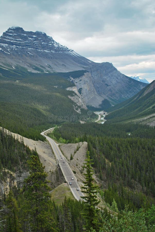 A Mountain Road,Alberta, Canada Stock Image Image of alberta, nature