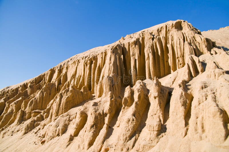 Mountain of sand stock photo. Image of waves, blue, color - 7340750