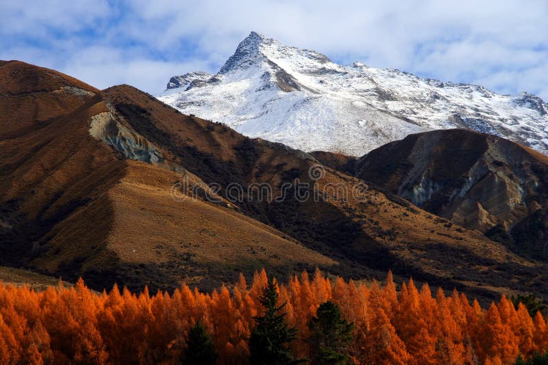 Bellissimo scenario di montagna sulla strada per il monte Cook in Nuova Zelanda.