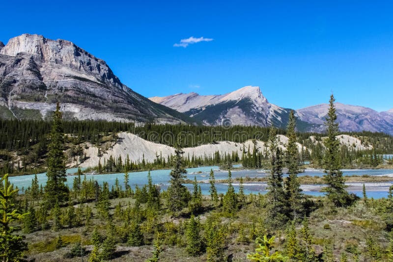 Mountain Scenery in Banff National Park Stock Photo - Image of mountain ...