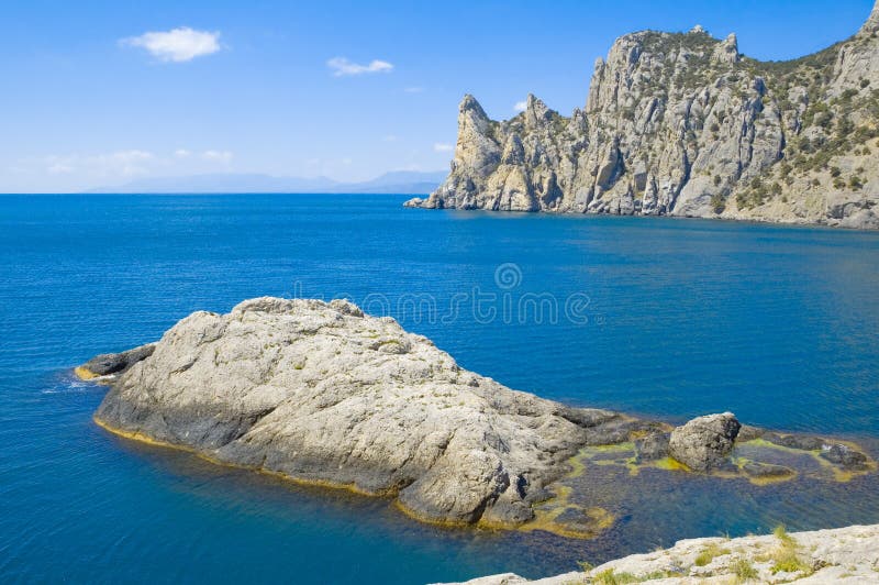 Mountain, sea and island