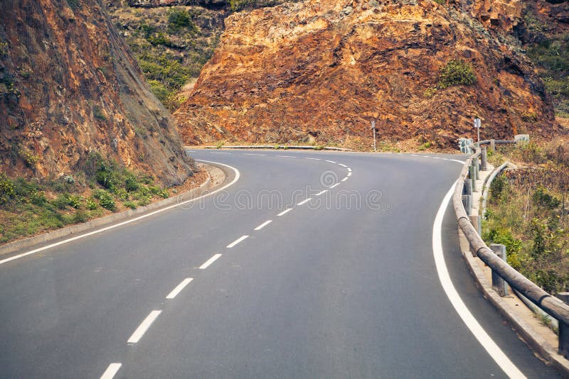 Mountain serpentine road stock photo. Image of road, teide 30970096