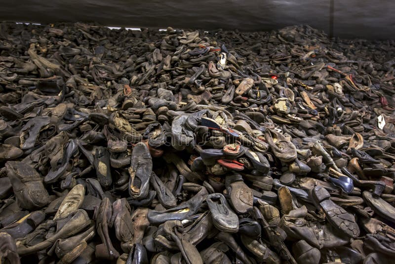 A Mountain Of Shoes Taken From Executed Prisoners On Display At The  Auschwitz-Birkenau State Museum At Oswiecim In Poland. Editorial Photo -  Image Of Display, Birkenau: 96045556