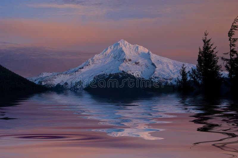 Mountain simulated flood waters