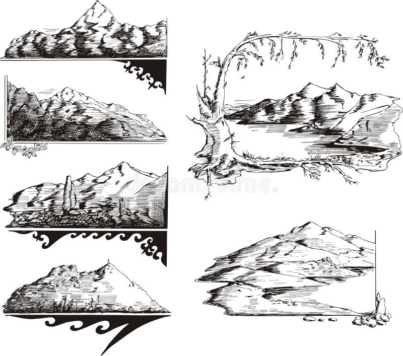 Mountain Sketch PNG Vector PSD and Clipart With Transparent Background  for Free Download  Pngtree