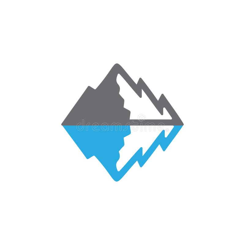 Mountain snow sea ocean shadow logo vector royalty free illustration Mountain snow sea ocean shadow logo vector royalty free illustration