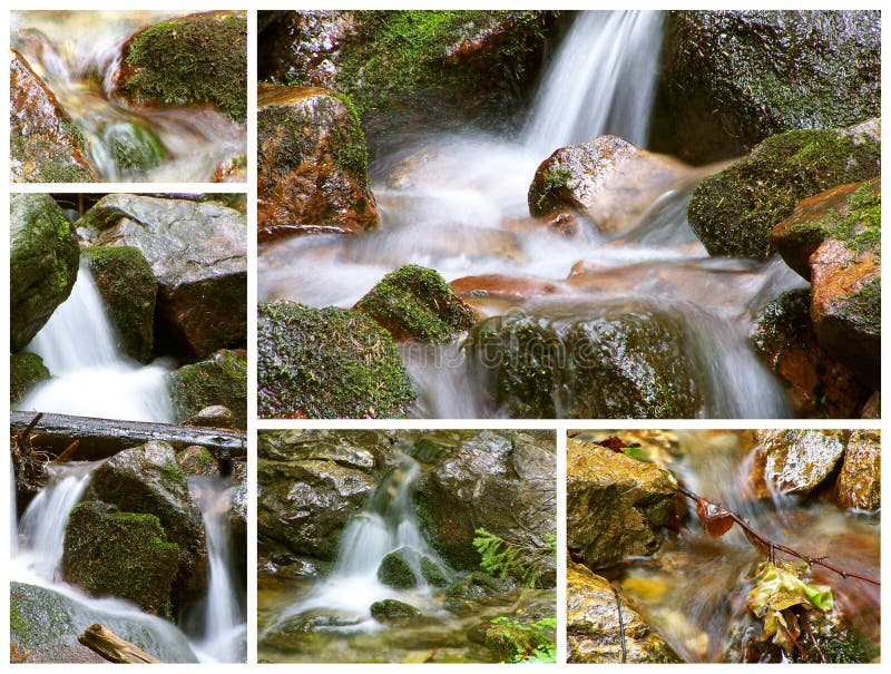 Mountain spring collage