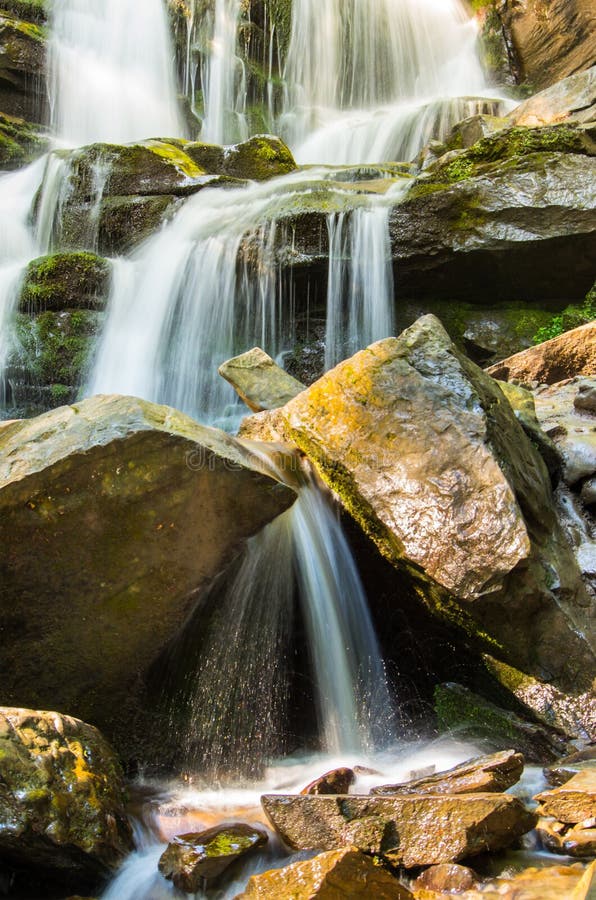Mountain stream on the rocks. royalty free stock images Mountain stream on the rocks. royalty free stock images