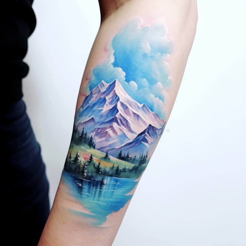 Blue ridge mountains on @masterchefoflove thanks so much it was a pleasure  to tattoo you aga… | Cute small tattoos, Sunflower tattoo small, Nature watercolor  tattoo