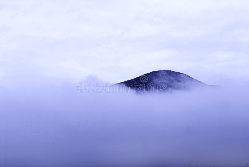 Mountain Top and Clouds