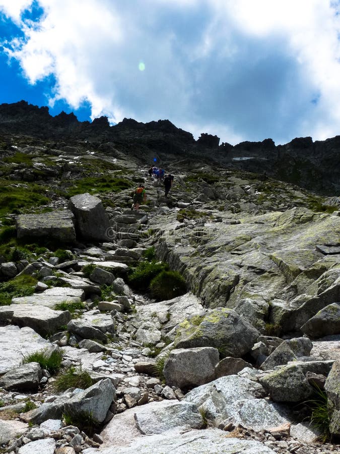 Mountain trail in High Tatras mountains, Slovakia