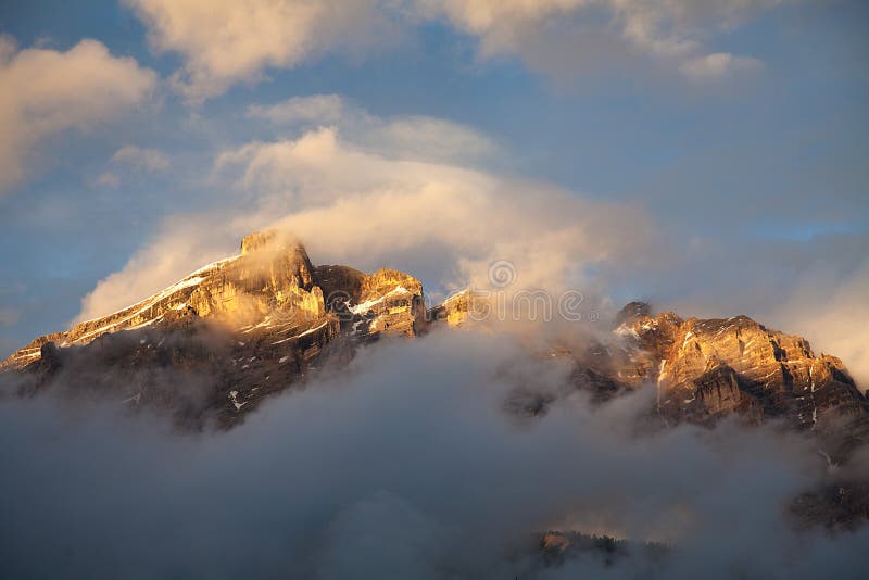 Mountain in twilight