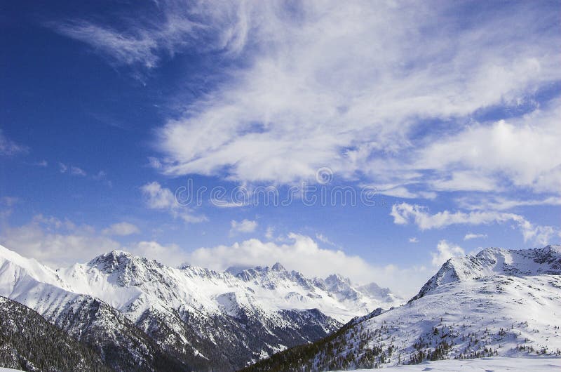 Photo of winter mountain scenery. Photo of winter mountain scenery