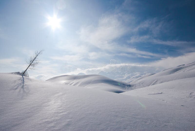 Vue sur la montagne image stock