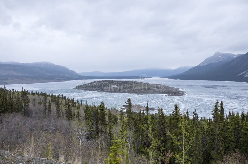 Mountain View at the Border of Yukon and Alaska
