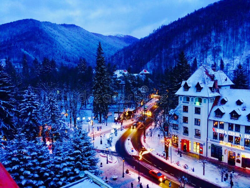 Mountain View no inverno foto de stock royalty free Mountain View no inverno foto de stock royalty free