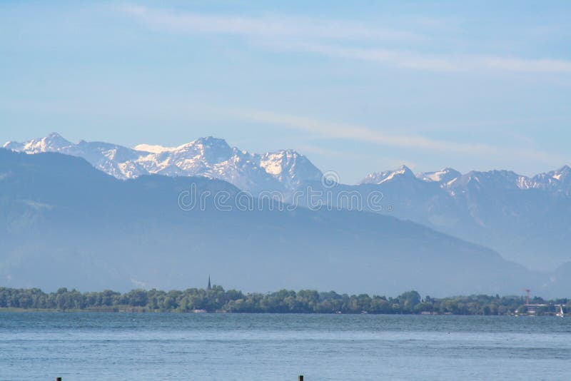 Mountain View Over the Lake Constance Germany Stock Photo Image of europe, calm 142729050