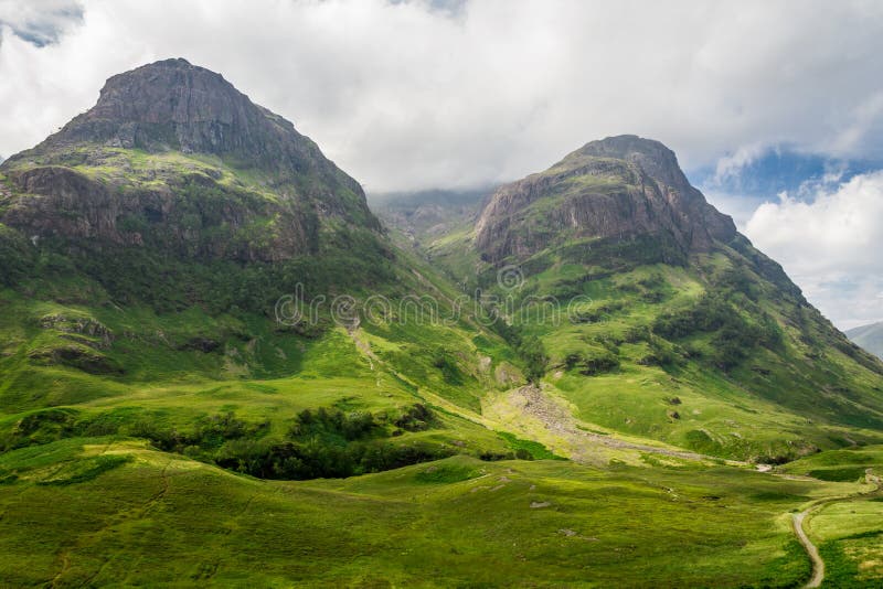 Mountain View in Scozia nel Glencoe fotografie stock libere da diritti Mountain View in Scozia nel Glencoe fotografie stock libere da diritti