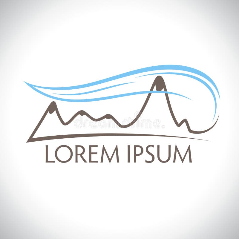 Mountain wind logo. vector illustration