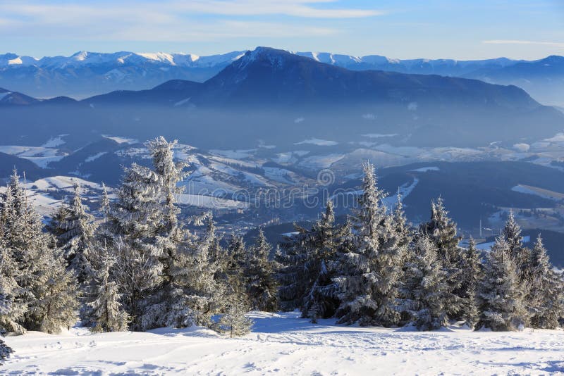 Mountain winter scene