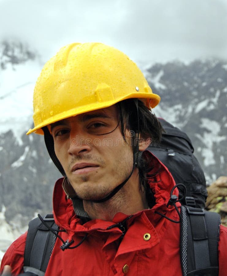 Excited Mountain Climber 2 Stock Photo Image of conquest