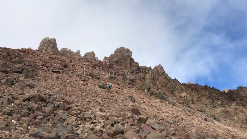 Mountaineers climbing at Mount Savalan Sabalan